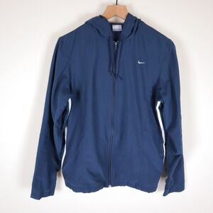vtg Nike Women's Windbreaker Jacket 90s Y2K Grey Tag Size Large 22x24.5